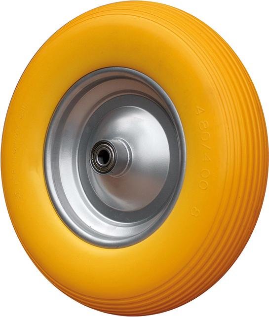 Rad vollgeschäumt 400/100Kugellager u. Achse 17mm Produktbild img1 L