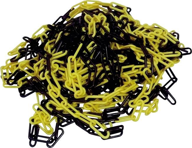 Absperrkette Kunststoff 6 mm, gelb/schwarz Produktbild img1 L