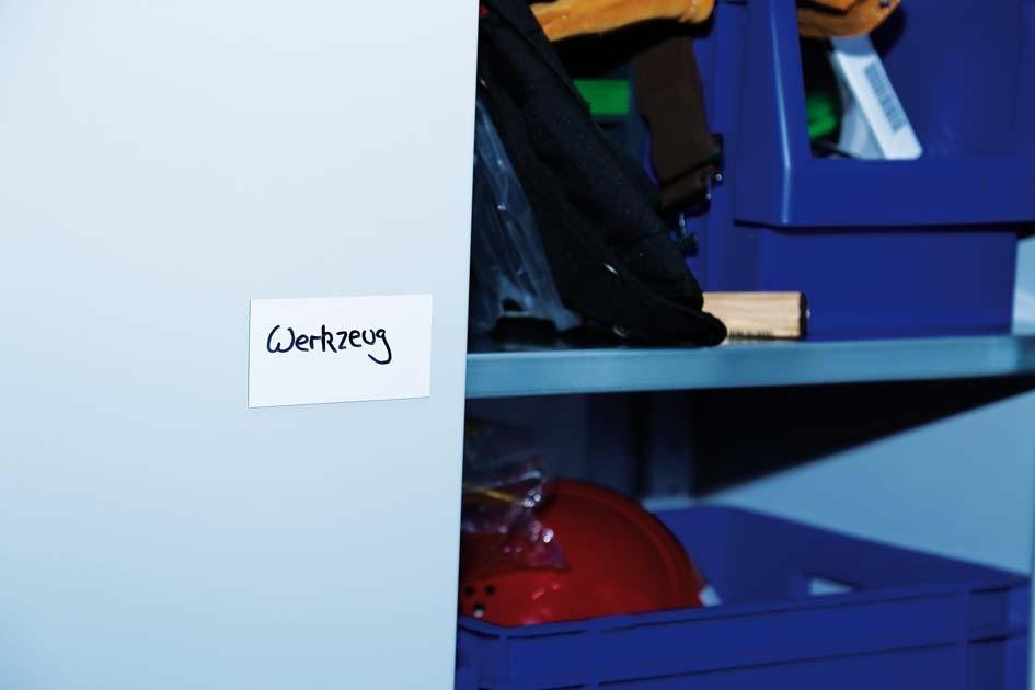 Magnetetikett L100xB50 mm weiß beschichtet VE 100 Stück Produktbild img3 L