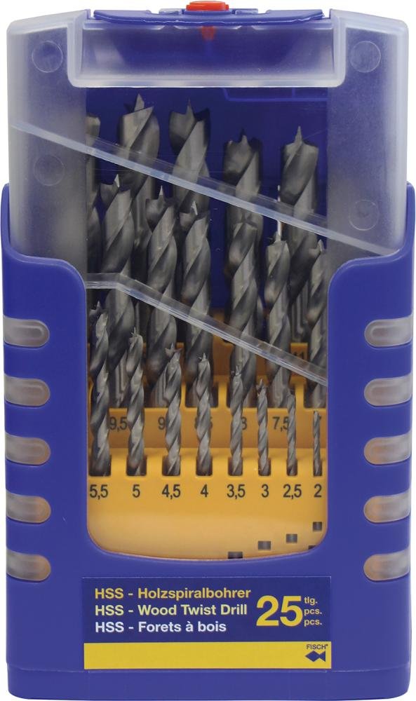 Holzspiralbohrer HS Set 25-tlg. 1 - 13mm FISCH Produktbild img1 L