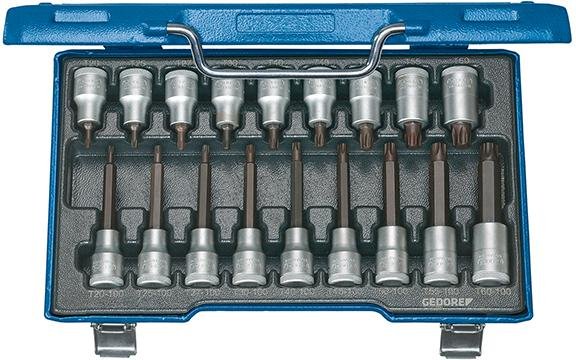 GEDORE Schraubendrehereinsatz- Satz 1/2" T20 bis T60 18-teilig Produktbild img1 L