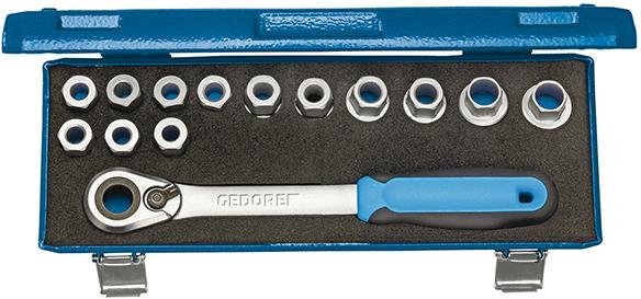 GEDORE Steckschlüssel-Satz Antrieb 1/2"-sechskant innen 10-24x mm 14-teilig Produktbild img1 L