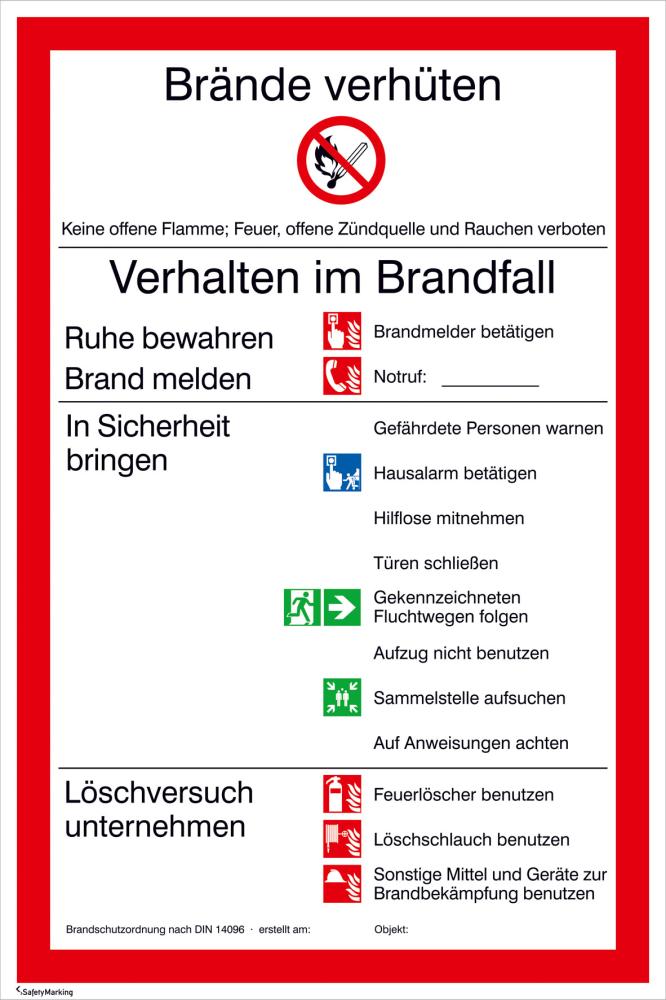 SAFETYMARKING Folie Brandschutzordnung B200xH300 Universal Produktbild img1 L