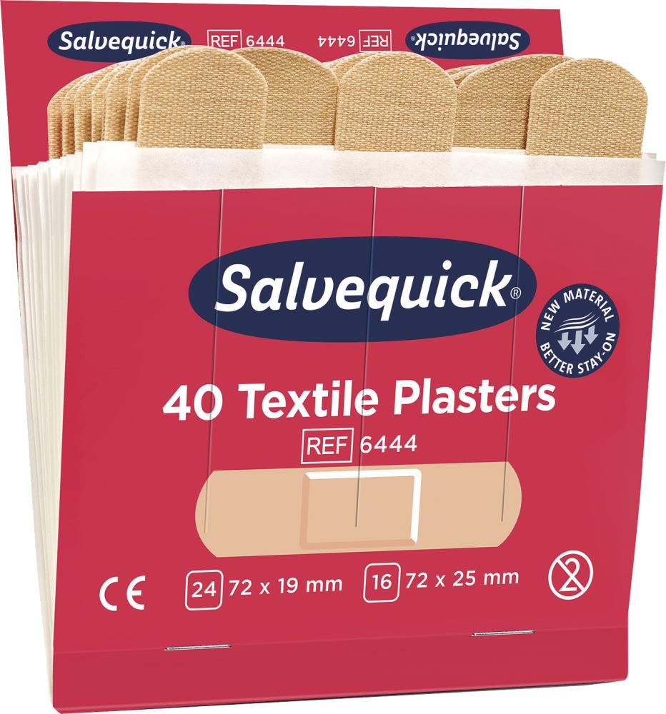 SALVEQUICK Pflasterstrips Salvequick Refill 6444 elastisch 40 Stück Produktbild img4 L