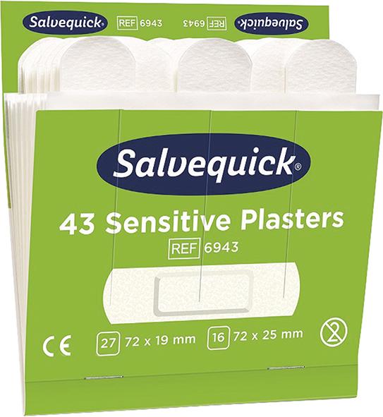 SALVEQUICK Pflasterstrips Salvequick Refill 6943 Vliesstoff 43 Stück Produktbild img3 L