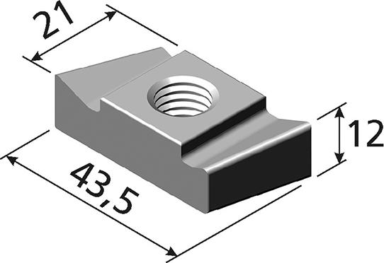 Gewindeplatte Typ 50/30 galZn M12 Produktbild img2 L