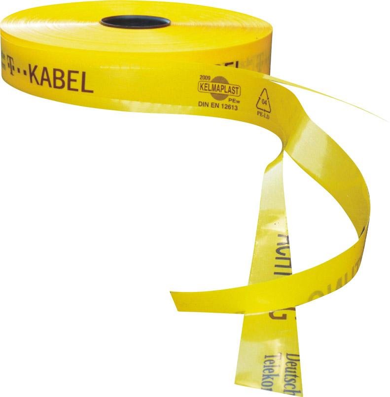 Trassen-Warnband 250 m T-Kabel Sollbruchstellen gelb Produktbild img1 L