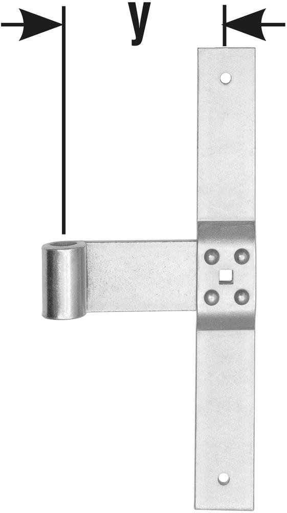Haustür-Mittelband D16 x300mm hell verz. Produktbild img1 L