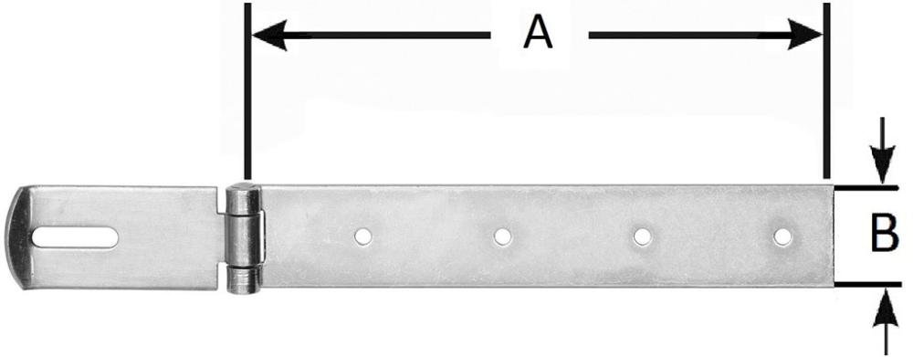 Überfalle gerade Ausführung, 200mm hell verz. Produktbild img1 L