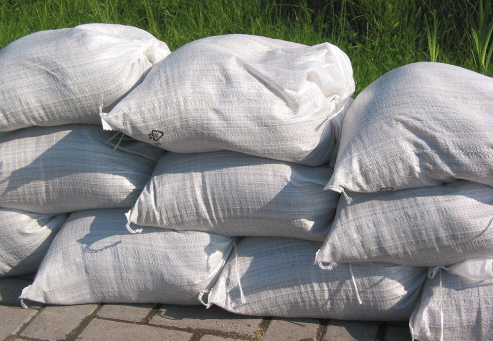 Sandsack PP-Gewebe weiß 400x600mm m. Bindeband Produktbild img4 L