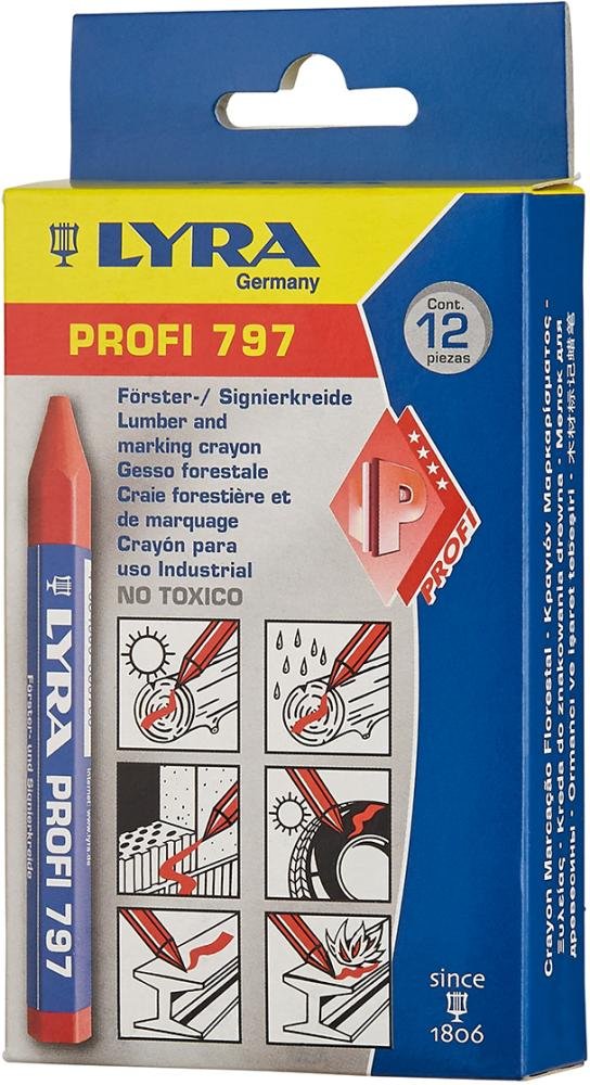 Förster- und und Signierkreide 797 rot a12Stück LYRA Produktbild img2 L