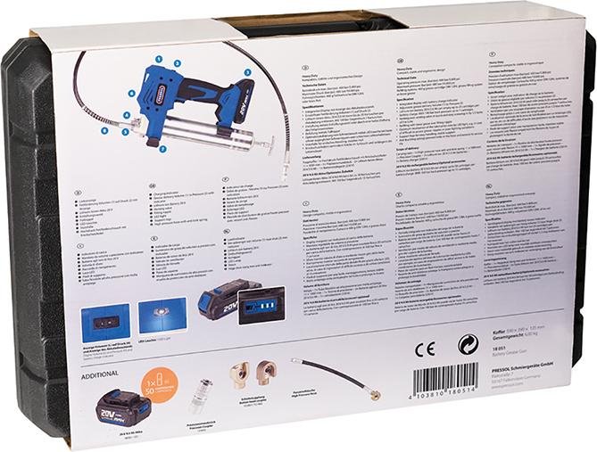 Akku-Fettpresse 20V/2Ah Kart. 400g 500ccm Pressol Produktbild img4 L