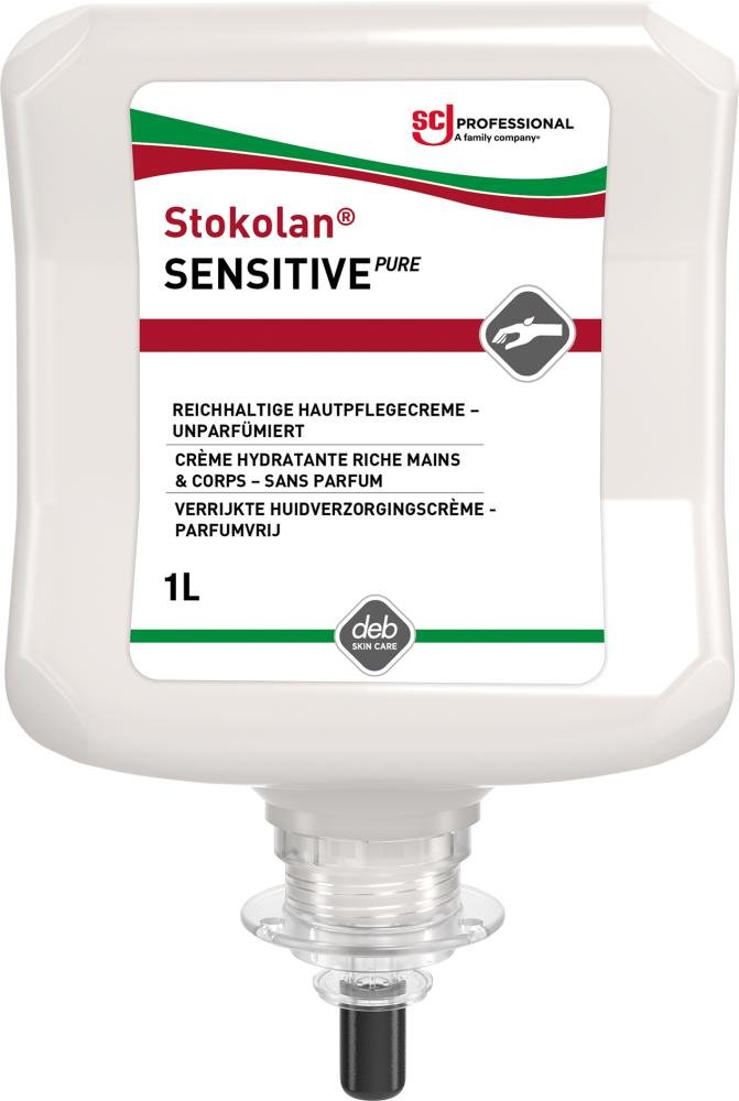 Stokolan Sensitive PURE Hautpflegecreme 1 l Kartusche empfindliche Haut Produktbild img1 L