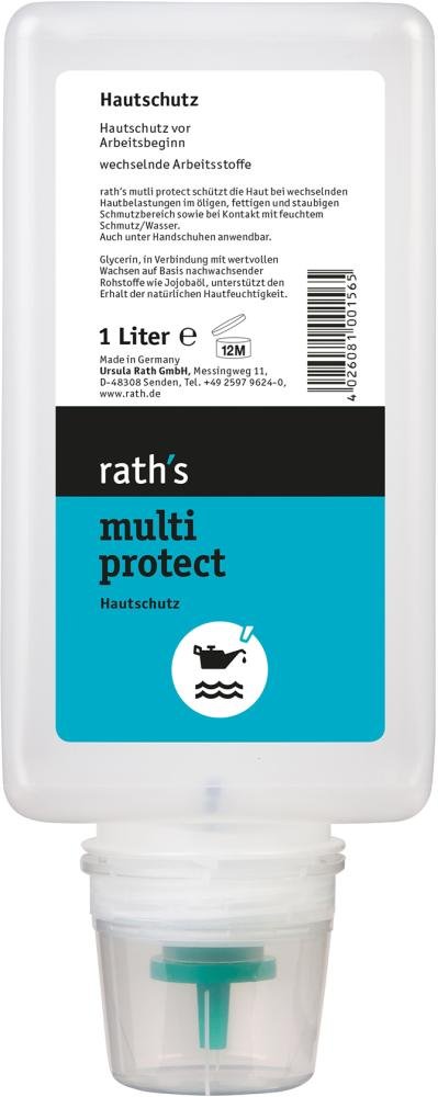 Raths multi protect Hautschutzlotion 1-Liter-Softflasche Produktbild img1 L