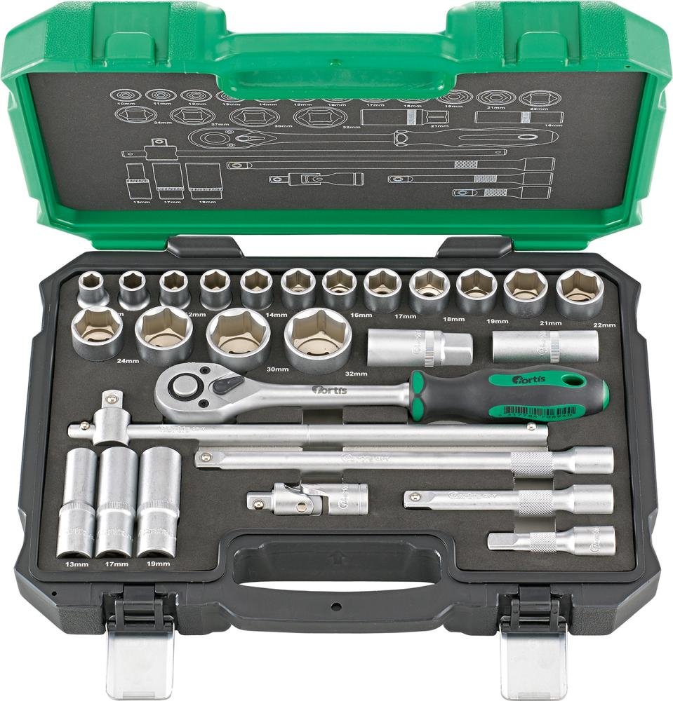 FORTIS Steckschlüssel-Garnitur 1/2" 27-teilig Produktbild img1 L
