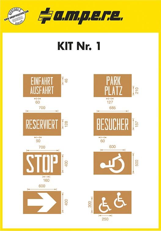 Schablonenset Schablonen KIT Parken a.m.p.e.r.e. Produktbild img1 L