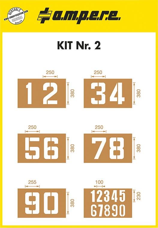 Schablonenset Schablonen KIT Zahlen Produktbild img1 L