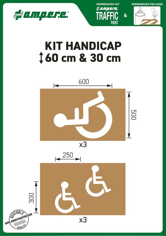 Schablonenset Schablonen KIT Handicap 60 cm & 30 cm Produktbild img1 L