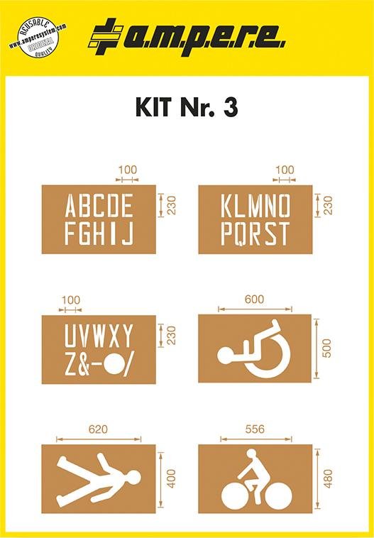 Schablonenset Schablonen KIT Buchstaben und Symbole Produktbild img1 L