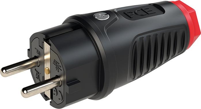 Schutzkontakt-Stecker, Gummi / Vollgummi Produktbild img2 L