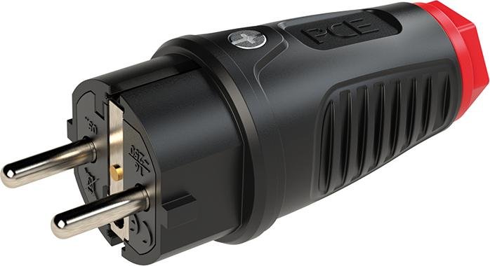 Schutzkontakt-Stecker, Gummi / Vollgummi Produktbild img4 L