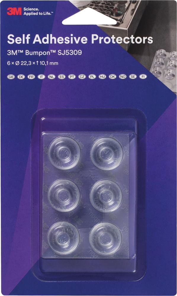 Bumpon, 6 Stk. Elastikpuffer Transp. 22,3 x 10,1mm Produktbild img1 L