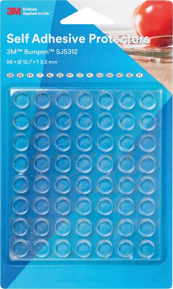 3M Bumpon Elastikpuffer 56 Stück 12,7x3,5mm Transparent, Mini-Pack Produktbild img1 L