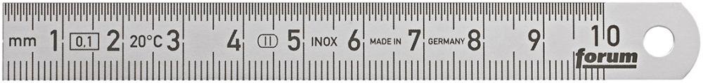 FORUM Stahlmaßstab, 1/2 mm-Teilung Oberkante, biegsam, Produktbild img2 L