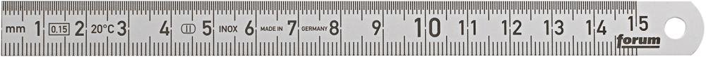 FORUM Stahlmaßstab, 1/2 mm-Teilung Oberkante, biegsam, Produktbild img3 L