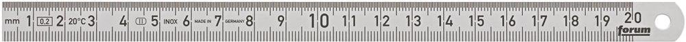 FORUM Stahlmaßstab, 1/2 mm-Teilung Oberkante, biegsam, Produktbild img4 L