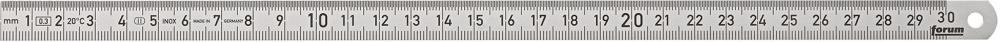 FORUM Stahlmaßstab, 1/2 mm-Teilung Oberkante, biegsam, Produktbild img5 L