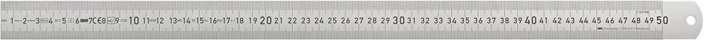 FORUM Stahlmaßstab, 1/1 mm-Teilung Oberkante, starr, Produktbild img2 L
