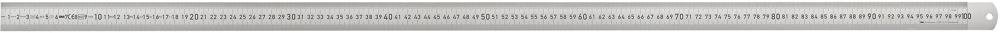 FORUM Stahlmaßstab, 1/1 mm-Teilung Oberkante, starr, Produktbild img3 L