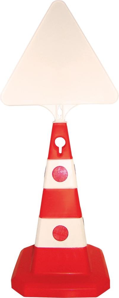Leitkegel mit Öse, rot, mit Reflexlinsen, Höhe 613mm Produktbild img3 L