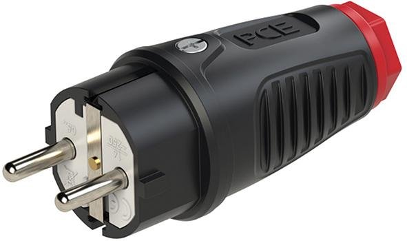 Schutzkontakt-Stecker, Gummi / Vollgummi Produktbild img1 L