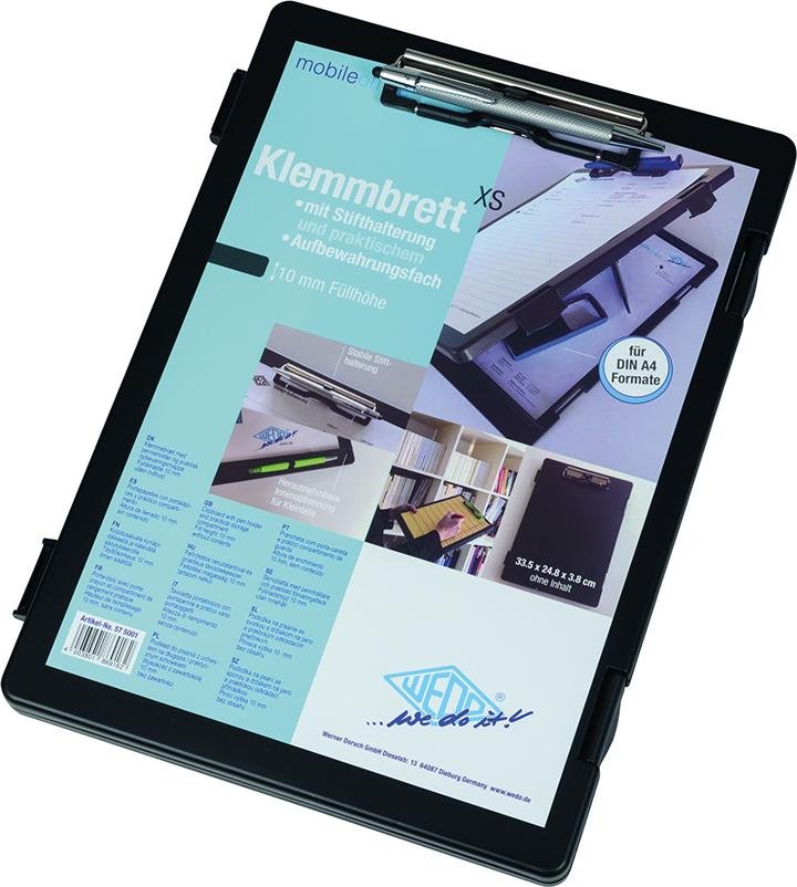 Klemmbrett A4 S m. Aufbewahrungsfach Produktbild img4 L