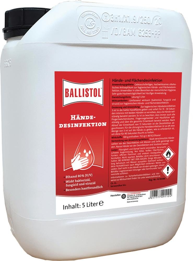 Ballistol Händedesinfekt.5 Liter Produktbild img1 L