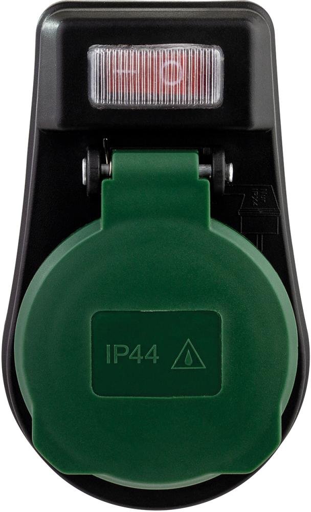 Adapter IP44 mit Schalter schwarz/grün REV Produktbild img1 L