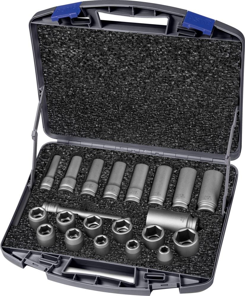 ASW Kraft- Steckschlüsseleinsatz- Garnitur 1/2" 21-teilig Produktbild img1 L