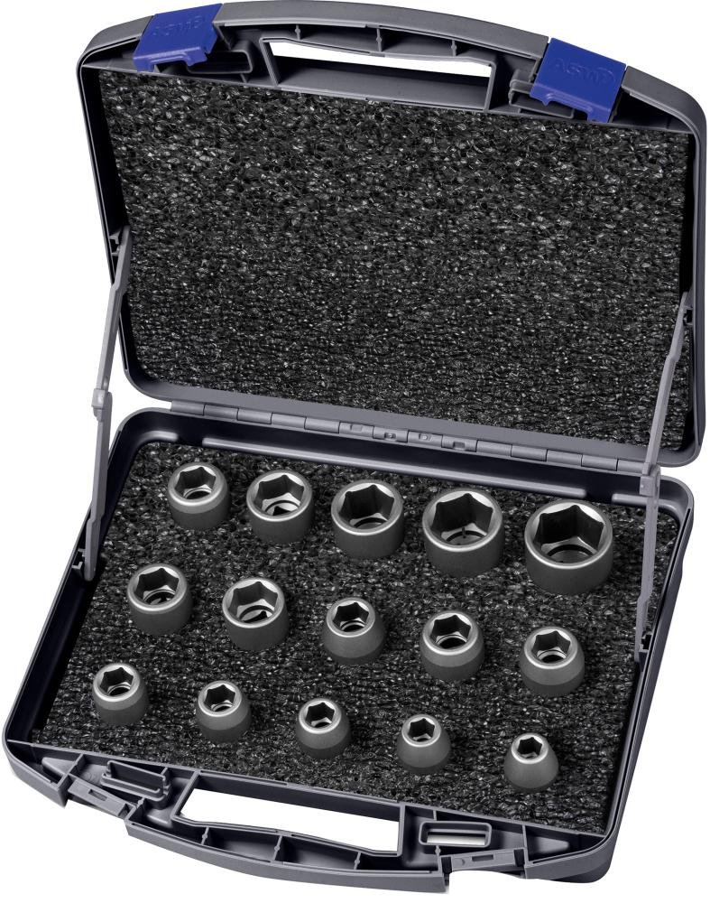ASW Kraft- Steckschlüsseleinsatz- Garnitur 1/2" 15-teilig Produktbild img1 L
