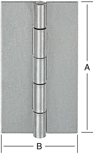 DIN-Scharnier schmal 60x34 mm ungeb.Eis Produktbild img1 L