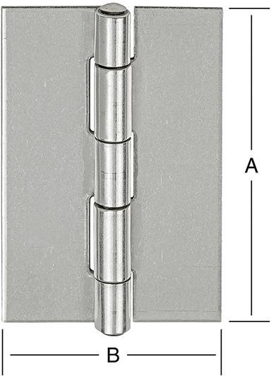 Ger.schm.Scharn. 50x31mm ungeb, Edelstahl V2A Produktbild img1 L