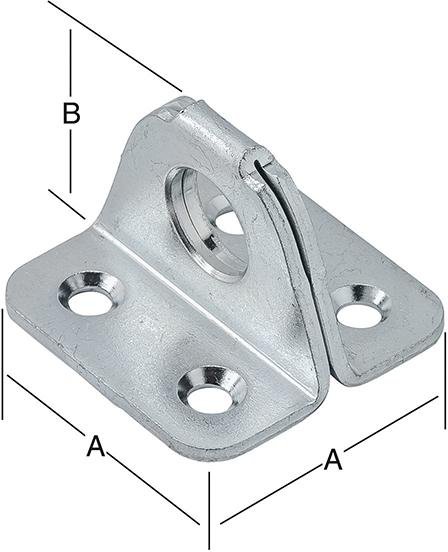 Ösenplatte verzinkt 35X35X25 mm Produktbild img1 L
