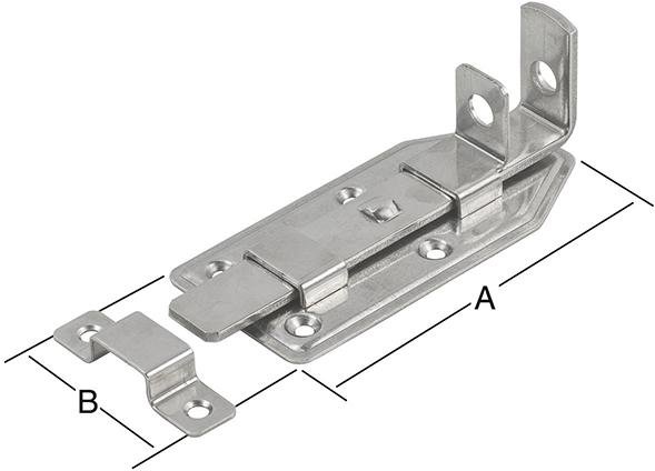Türschlossriegel gerade 120X56mm,Est (V2A) VORMANN Produktbild img1 L