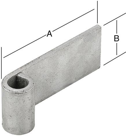 Anschweißband 100x45mm ungeb.Eis. Produktbild img1 L