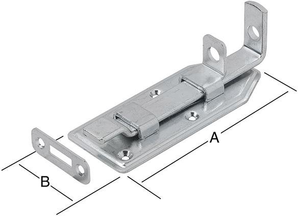 Türschlossriegel, gekröpft Produktbild img1 L