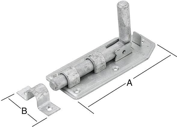 Bolzenriegel 160X65mm feuerverz. VORMANN Produktbild img1 L