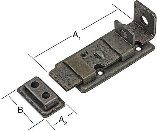 Sicherheitsriegel 120X48 ger.brün VORMANN Produktbild img1 L
