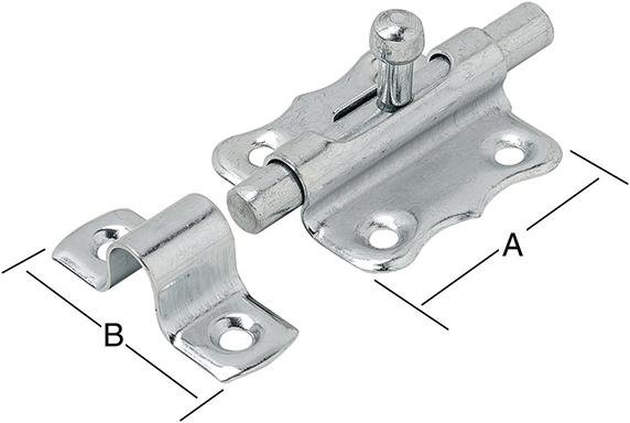 Tür-Grendelriegel, verzinkt Produktbild img1 L
