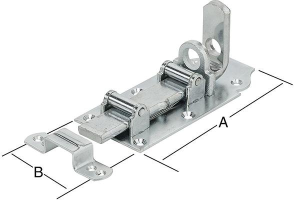 Rollen-Schlossriegel 160x70 mm verz. Produktbild img1 L